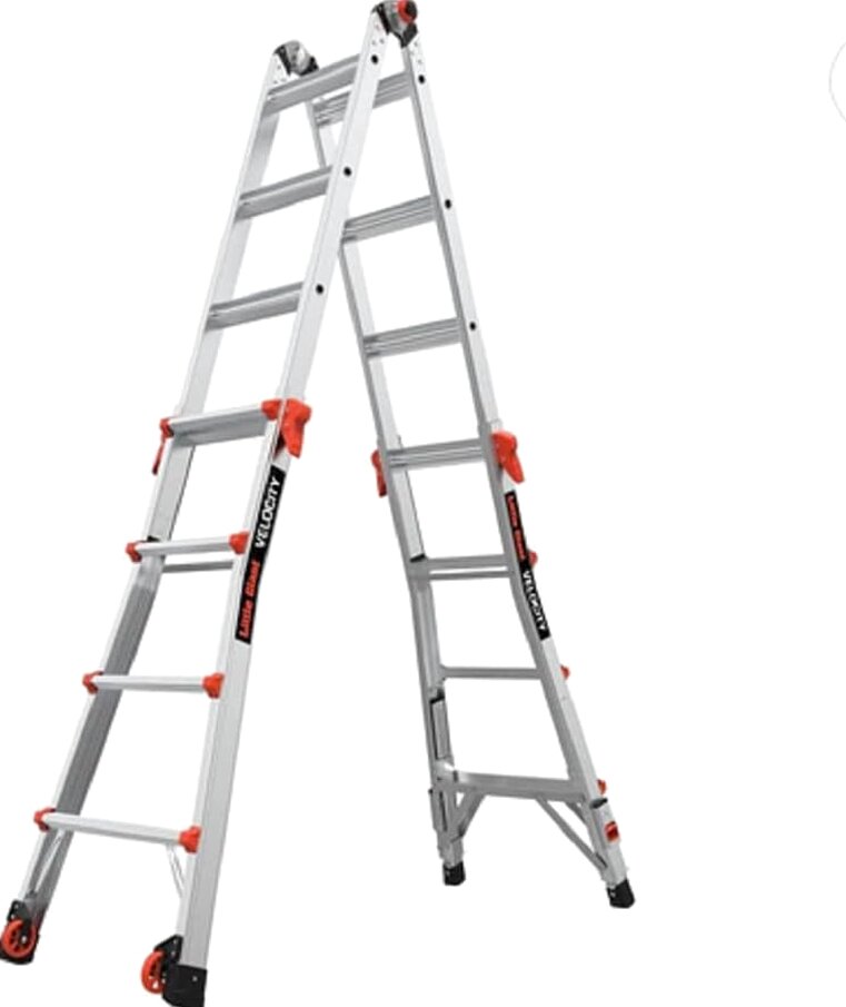Little Giant 17 Ft Aluminum Multi-Position Ladder, 300 Pounds, Type IA – With Levelers